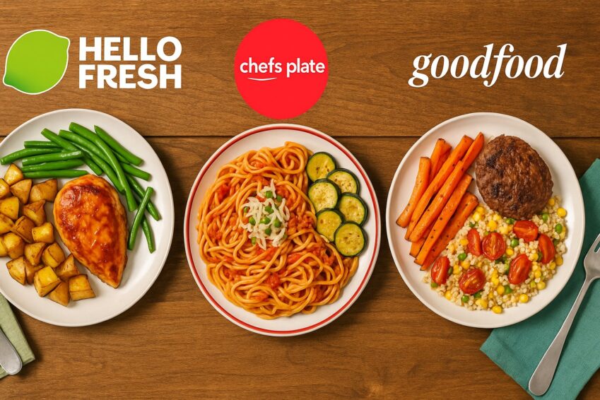 hellofresh VS chefs plate VS goodfood comparison iamge
