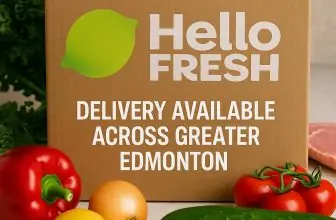 hellofresh edmonton delivery areas main image for page showing ingredients and delivery box